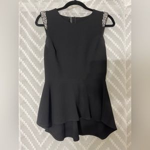 Guess Peplum Top with Rhinestones